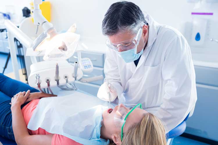 patient received dental exam following dental consulting guidance.